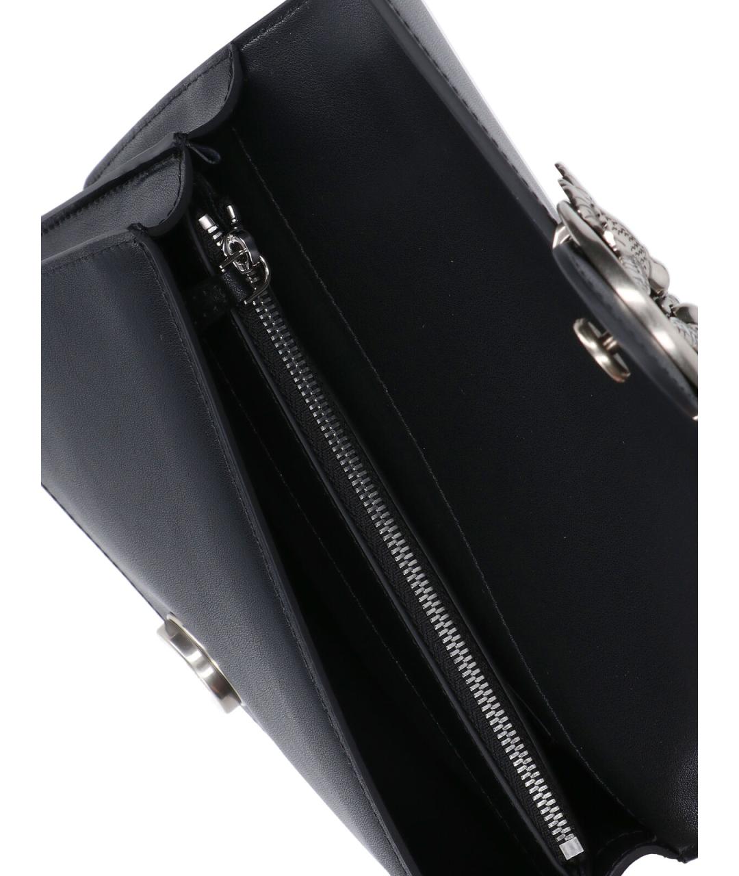 PINKO Черная кожаная сумка тоут, фото 4