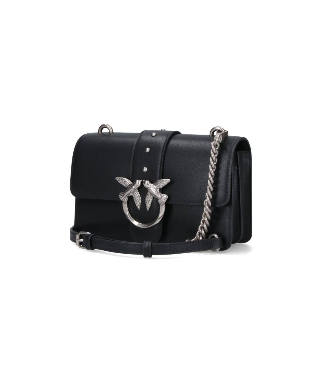 PINKO Черная кожаная сумка тоут, фото 2