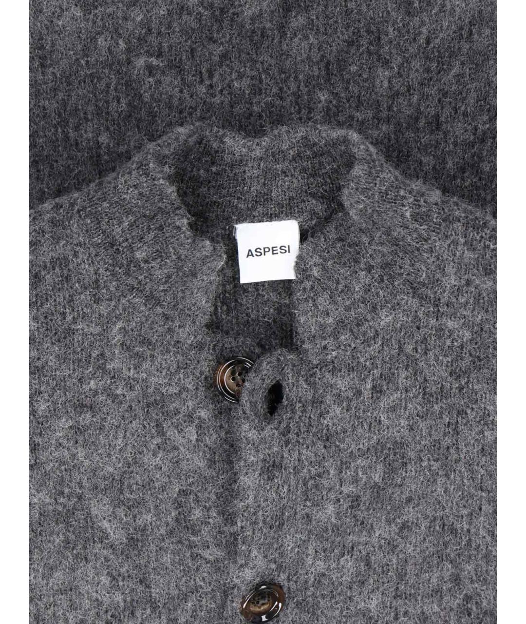 ASPESI Серый шерстяной кардиган, фото 3
