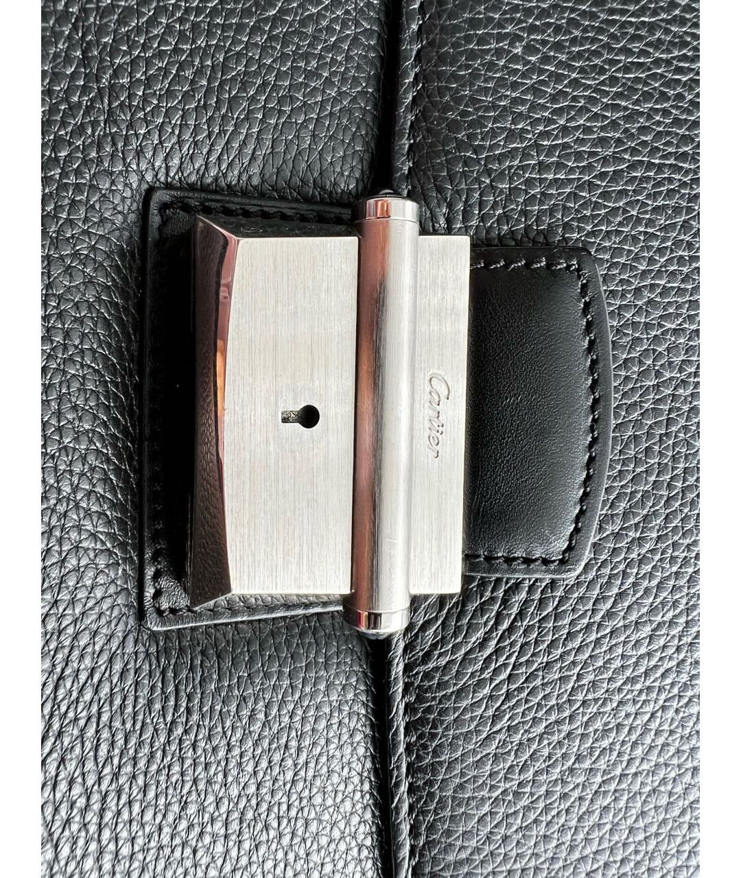 CARTIER Черный кожаный портфель, фото 6