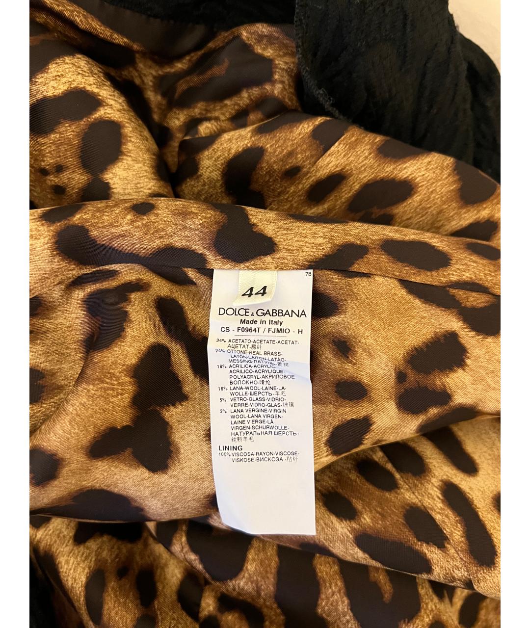 DOLCE&GABBANA Черное пальто, фото 6