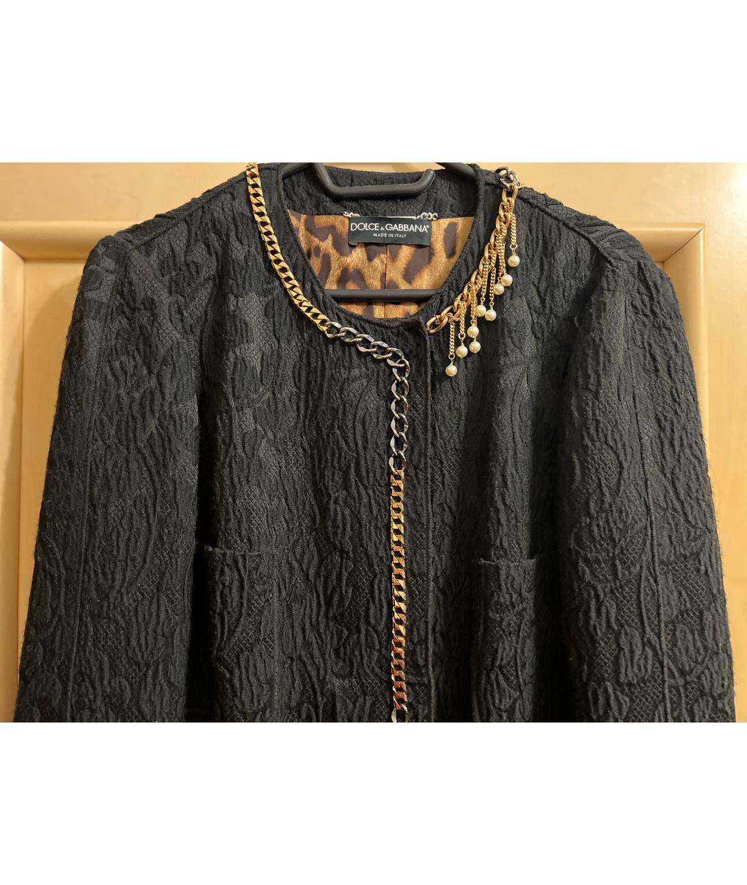 DOLCE&GABBANA Черное пальто, фото 4