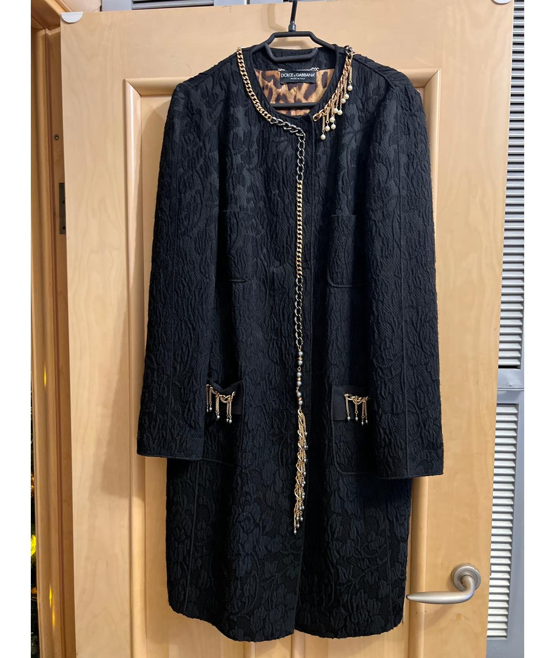 DOLCE&GABBANA Черное пальто, фото 9