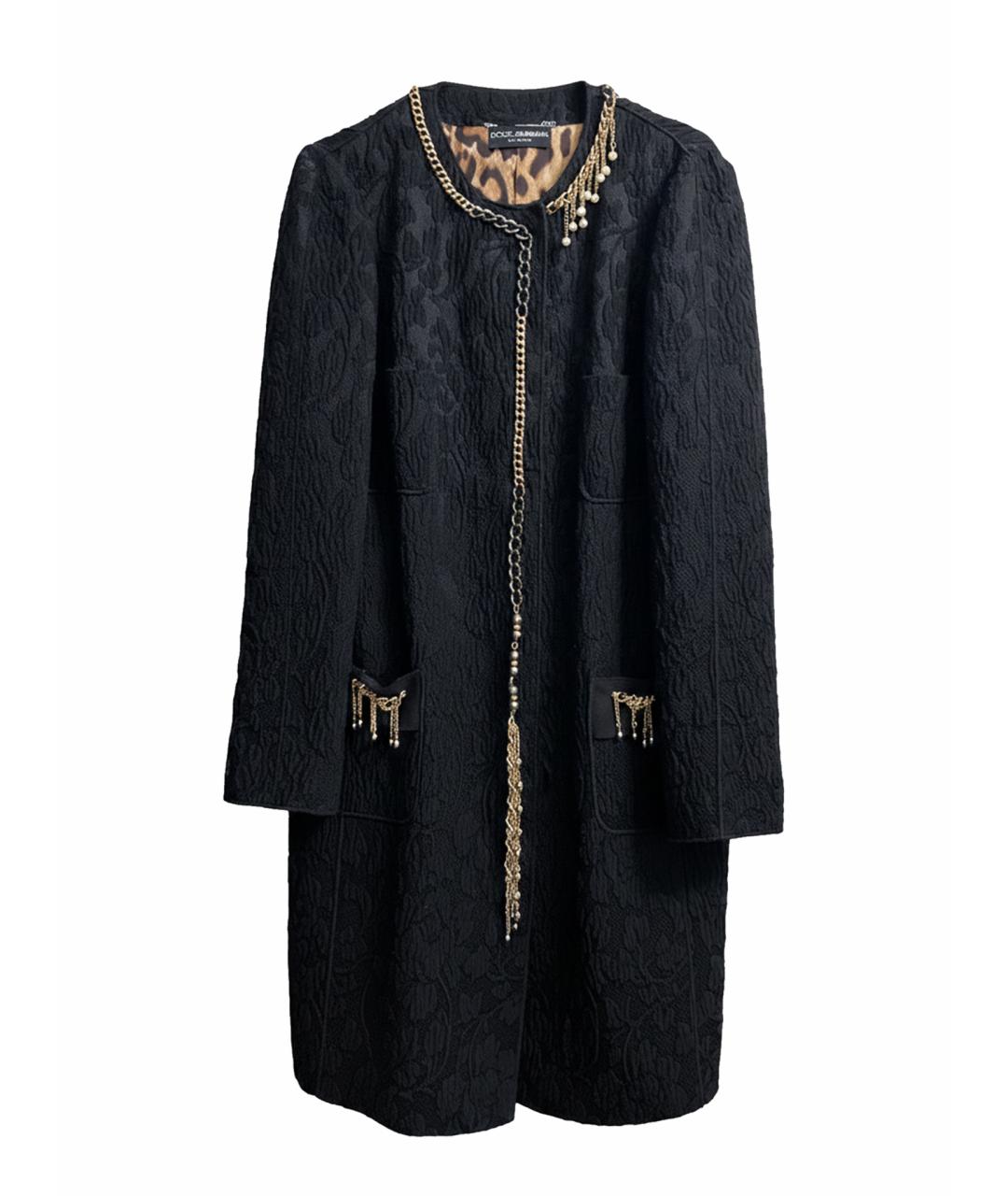 DOLCE&GABBANA Черное пальто, фото 1