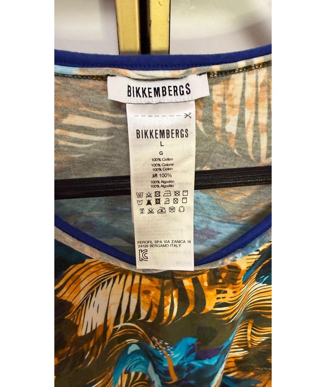 BIKKEMBERGS Мульти хлопковая футболка, фото 2