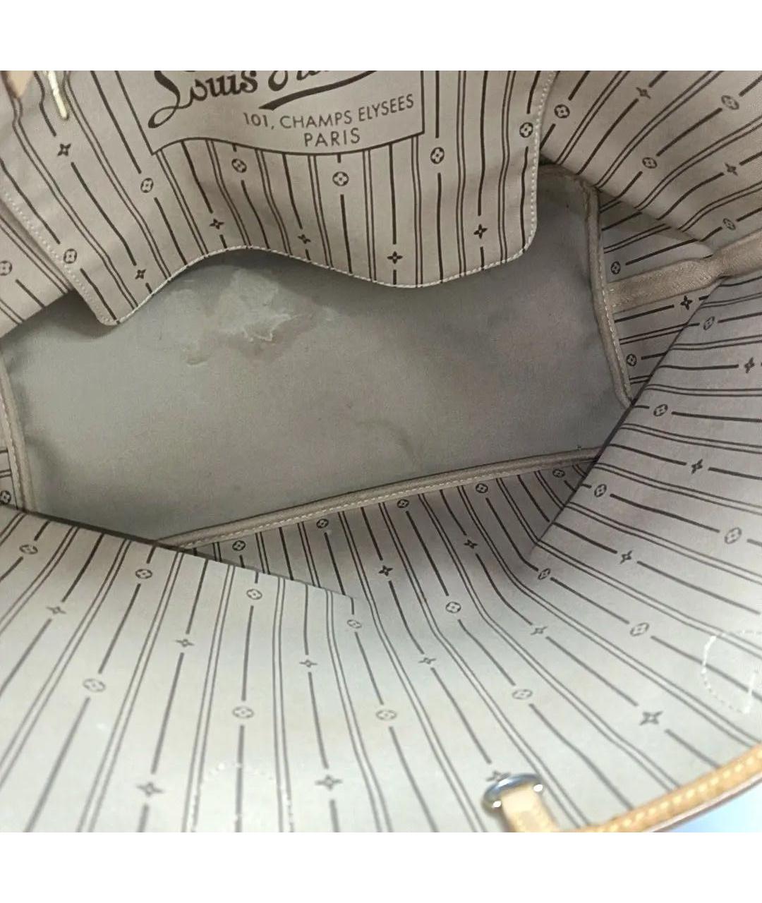 LOUIS VUITTON Коричневая кожаная сумка тоут, фото 5