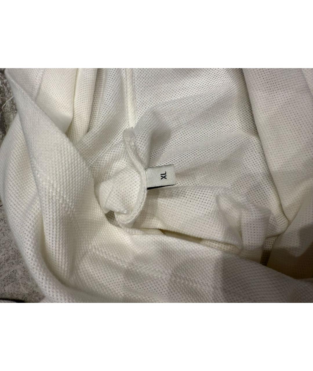 GUCCI Белое хлопковое поло с коротким рукавом, фото 5