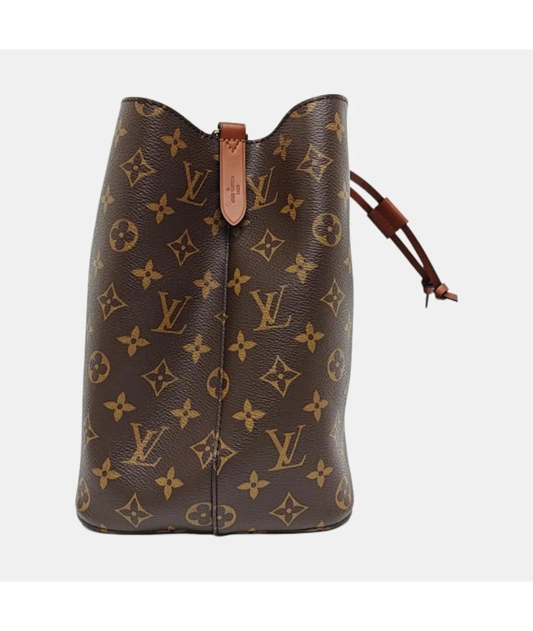 LOUIS VUITTON Коричневая кожаная сумка тоут, фото 3