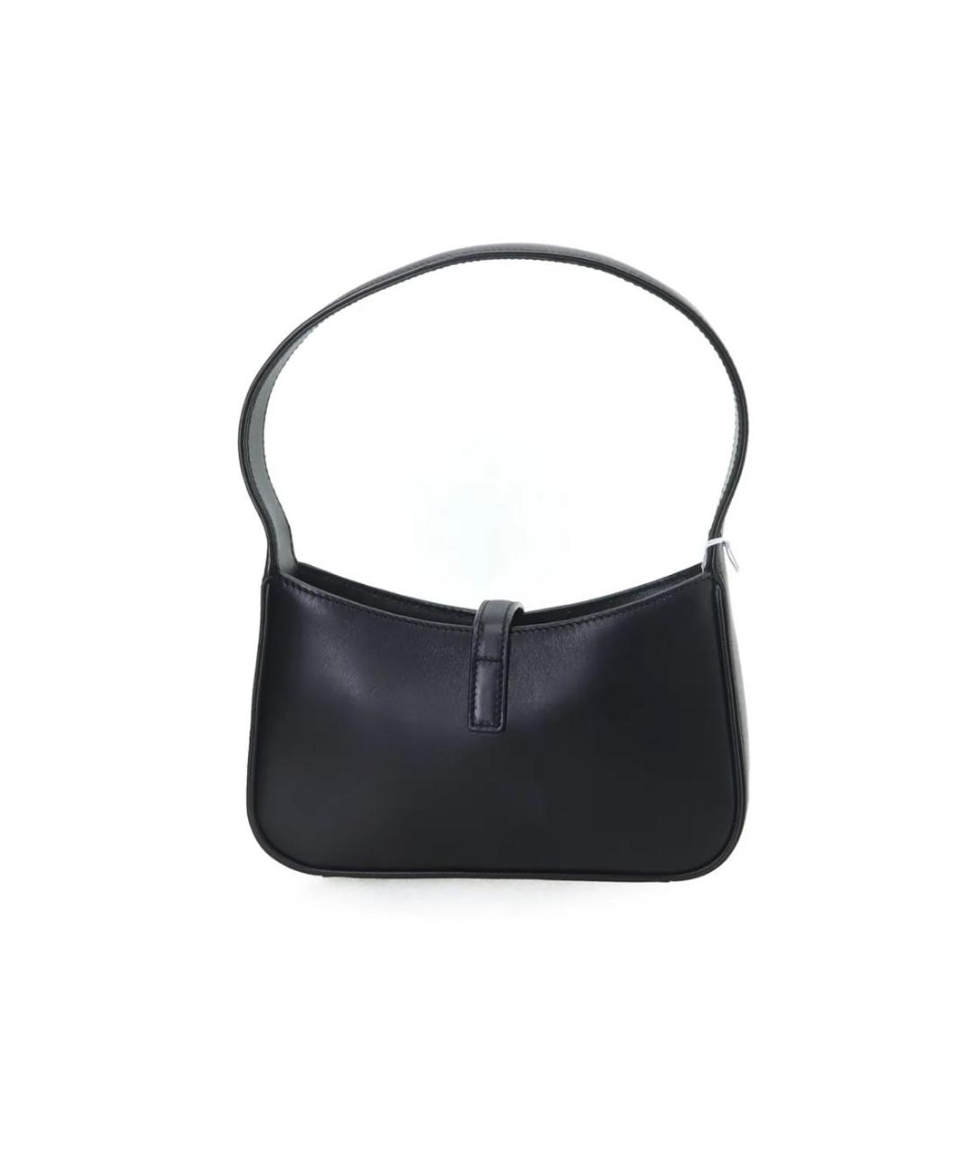 SAINT LAURENT Черная кожаная сумка с короткими ручками, фото 3