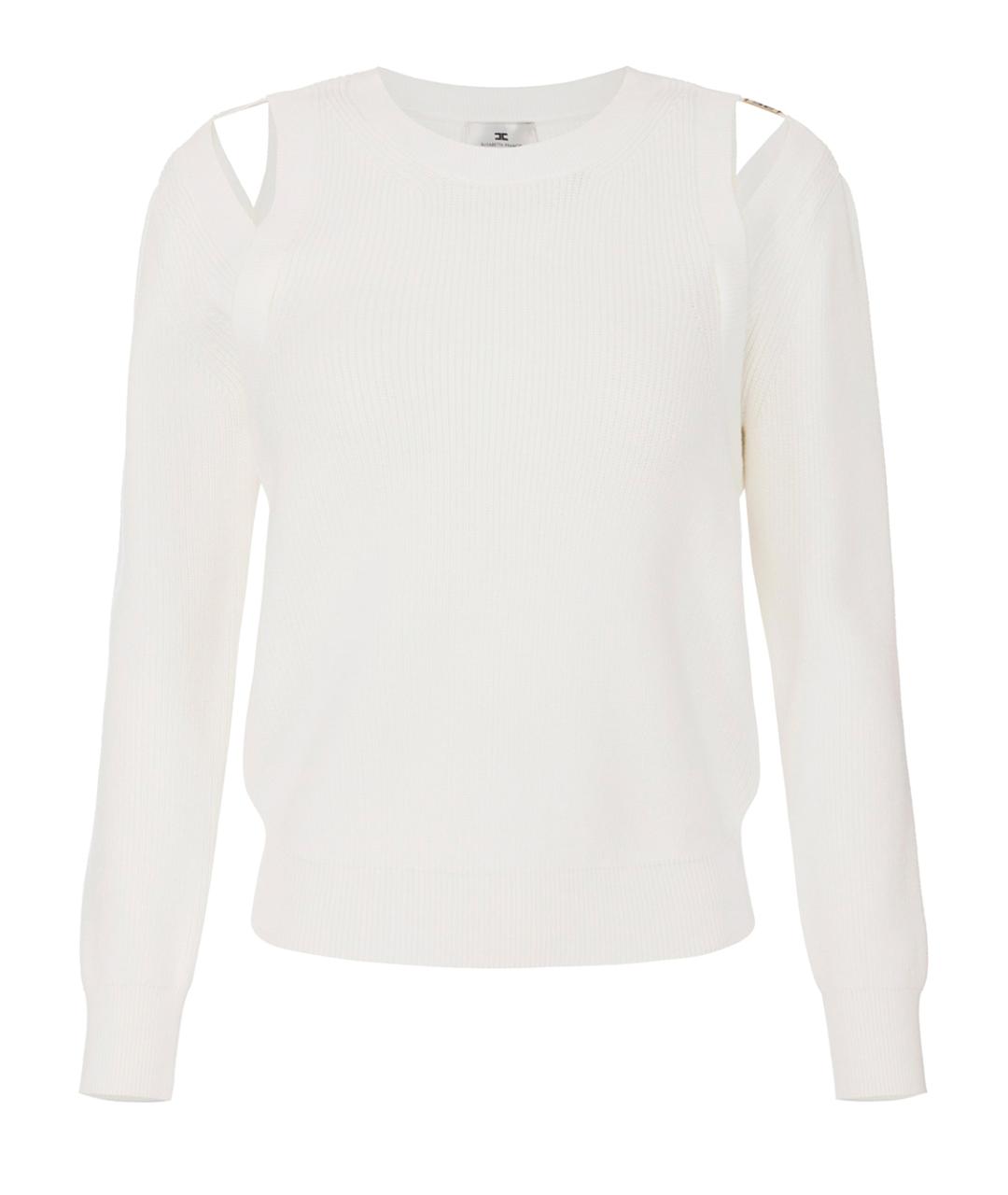 ELISABETTA FRANCHI Бежевый вискозный джемпер / свитер, фото 1