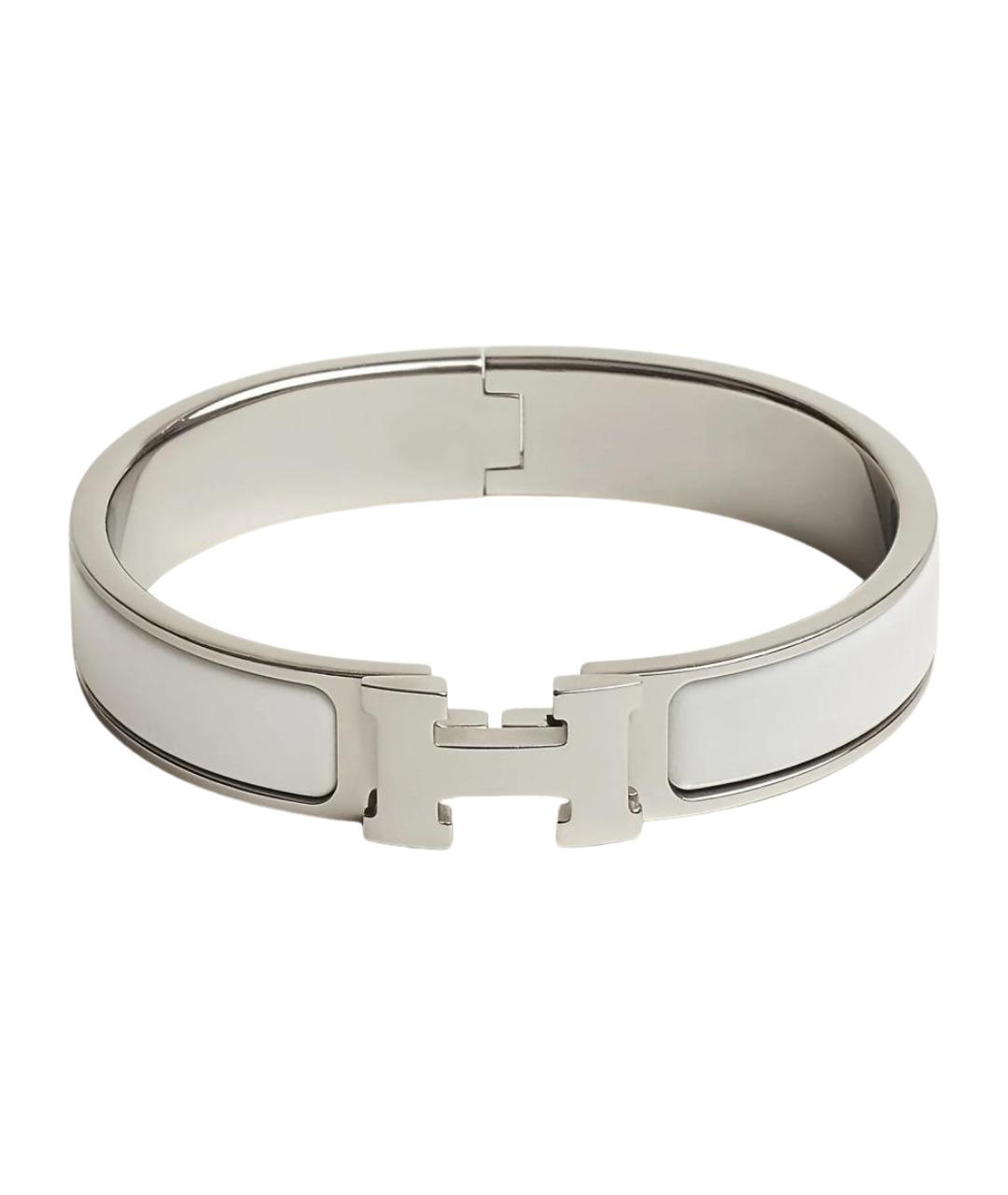 HERMES Белый металлический браслет, фото 1