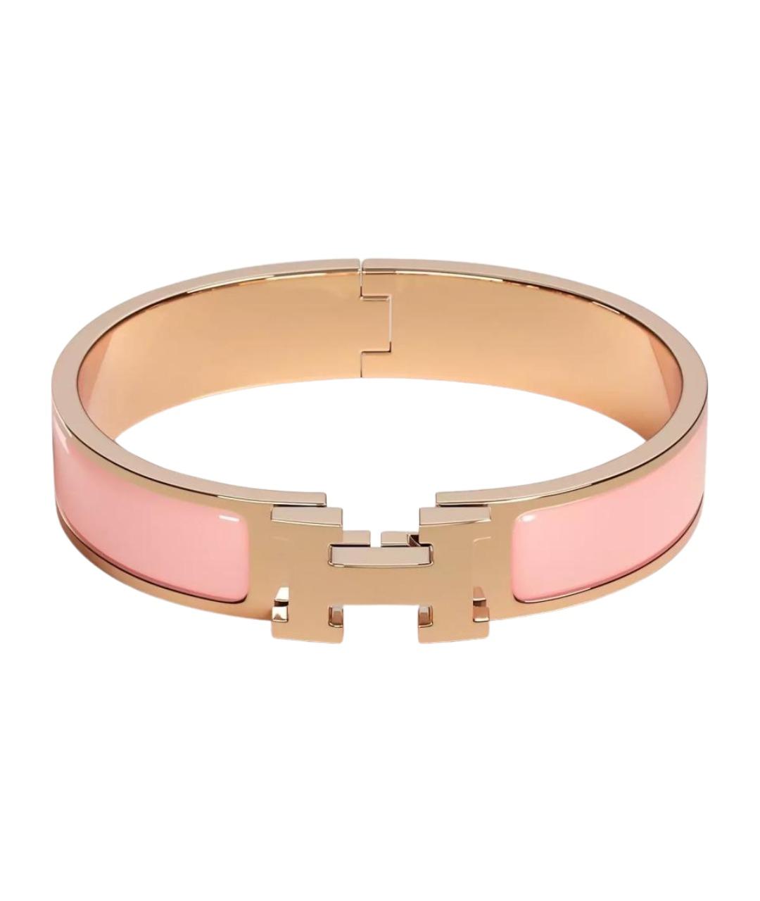 HERMES Розовый металлический браслет, фото 1