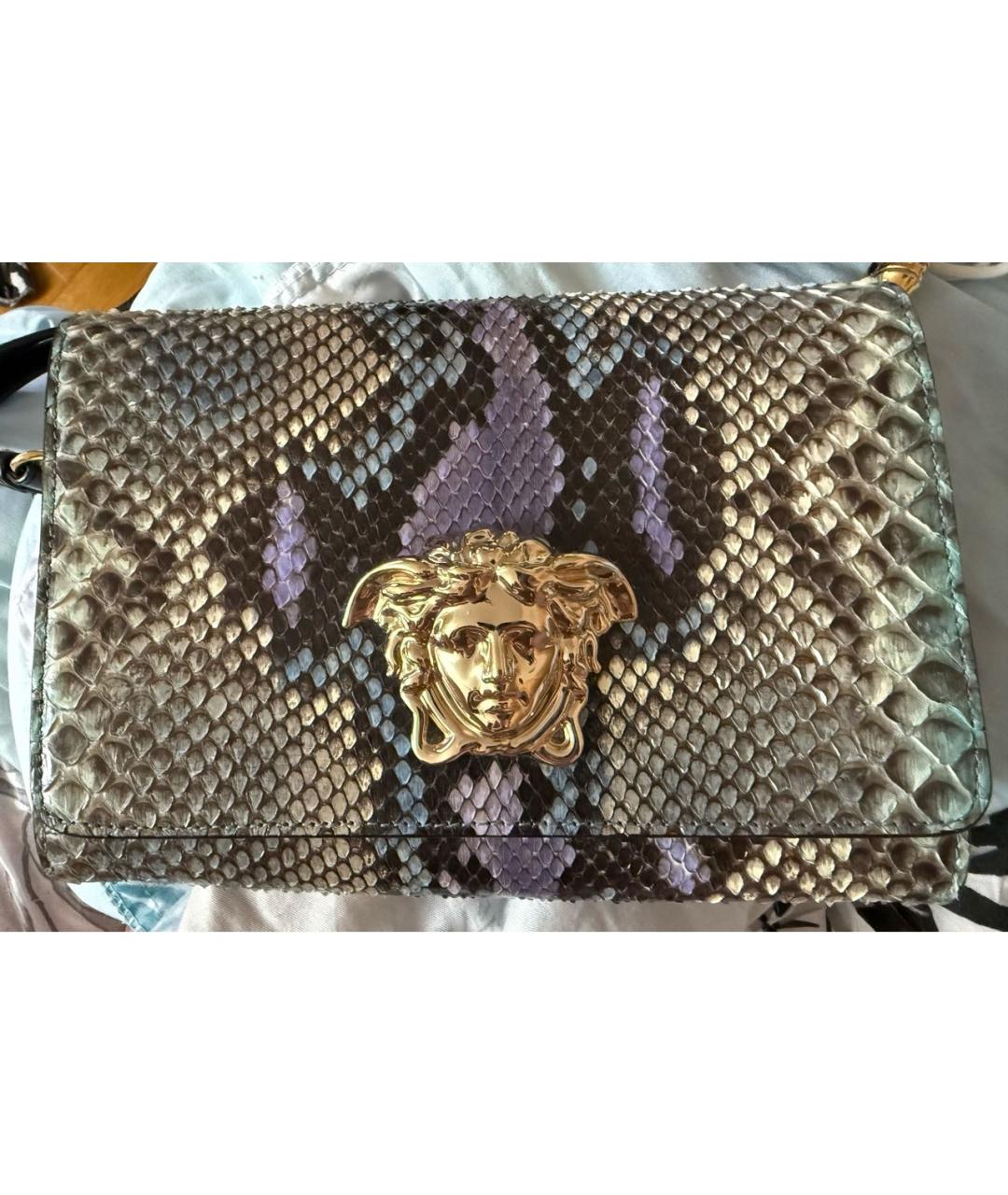 VERSACE Кожаная сумка через плечо, фото 5