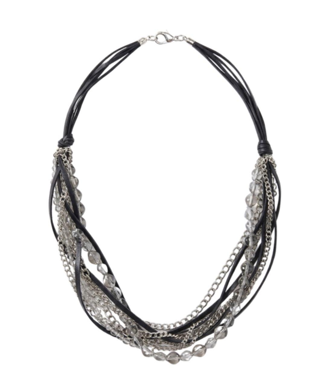 LES COPAINS Черное металлическое колье, фото 2