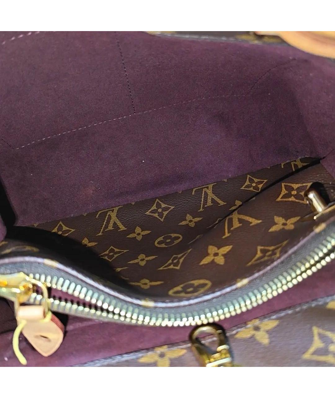 LOUIS VUITTON Коричневая кожаная сумка тоут, фото 6