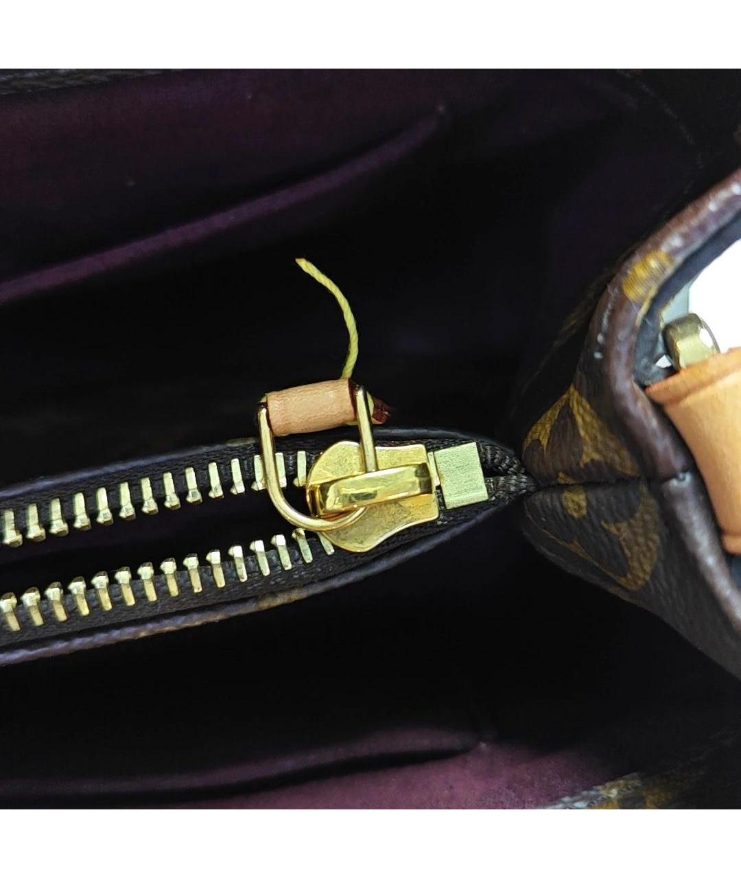 LOUIS VUITTON Коричневая кожаная сумка тоут, фото 8