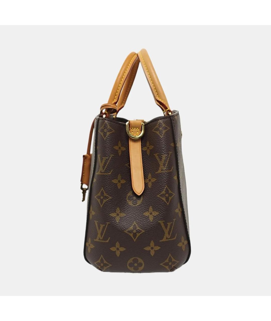 LOUIS VUITTON Коричневая кожаная сумка тоут, фото 2