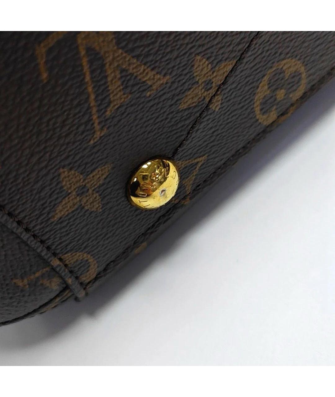 LOUIS VUITTON Коричневая кожаная сумка тоут, фото 7