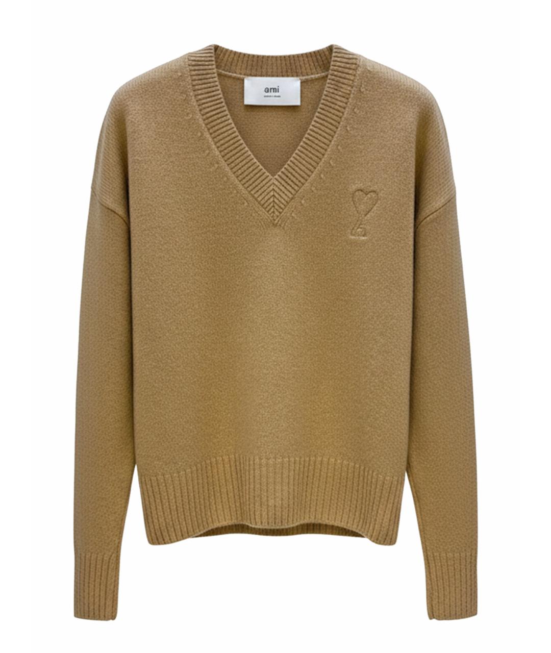 Ami Paris Бежевый джемпер / свитер, фото 1