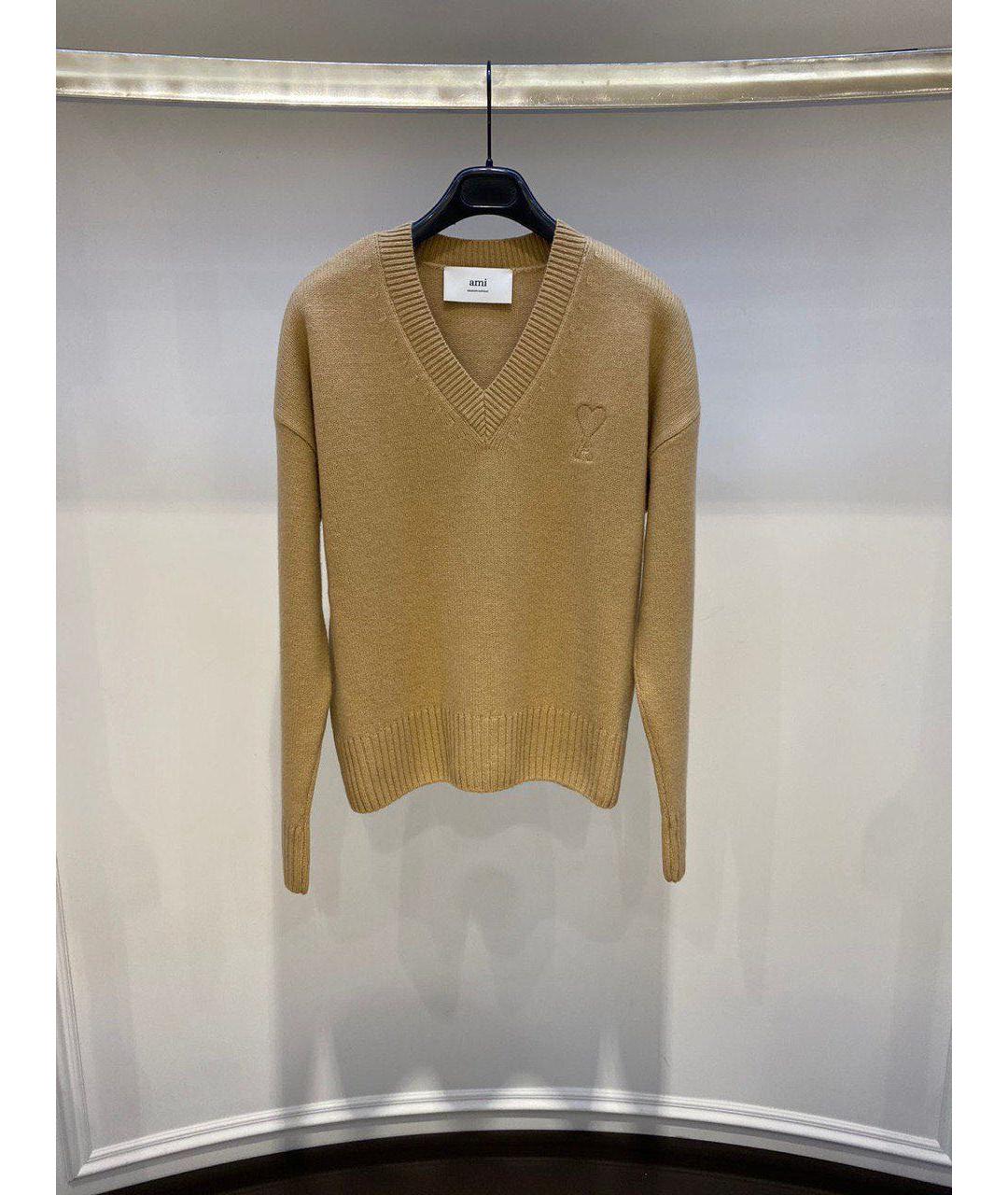 Ami Paris Бежевый джемпер / свитер, фото 3