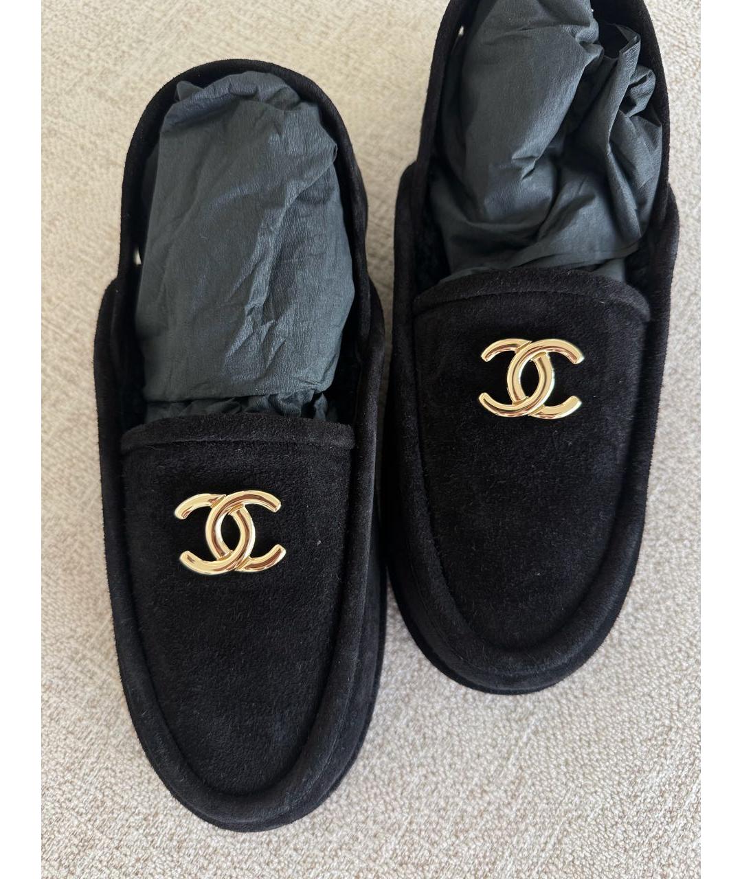 CHANEL Черные замшевые мюли, фото 3