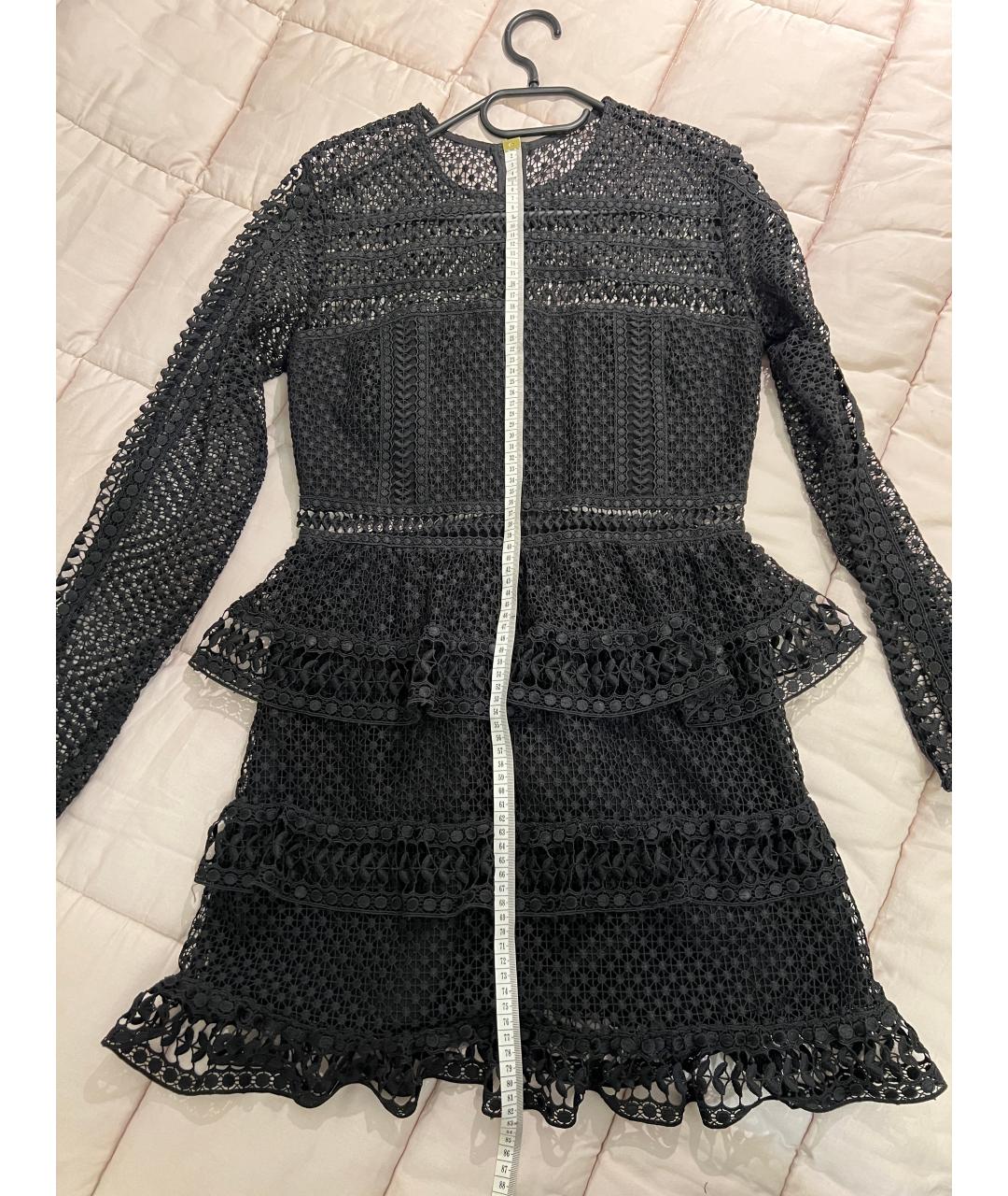 SELF-PORTRAIT Черное полиэстеровое коктейльное платье, фото 9