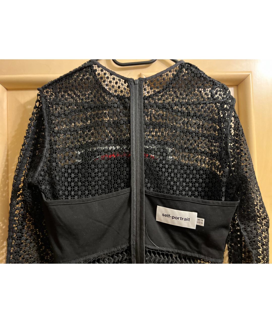 SELF-PORTRAIT Черное полиэстеровое коктейльное платье, фото 3