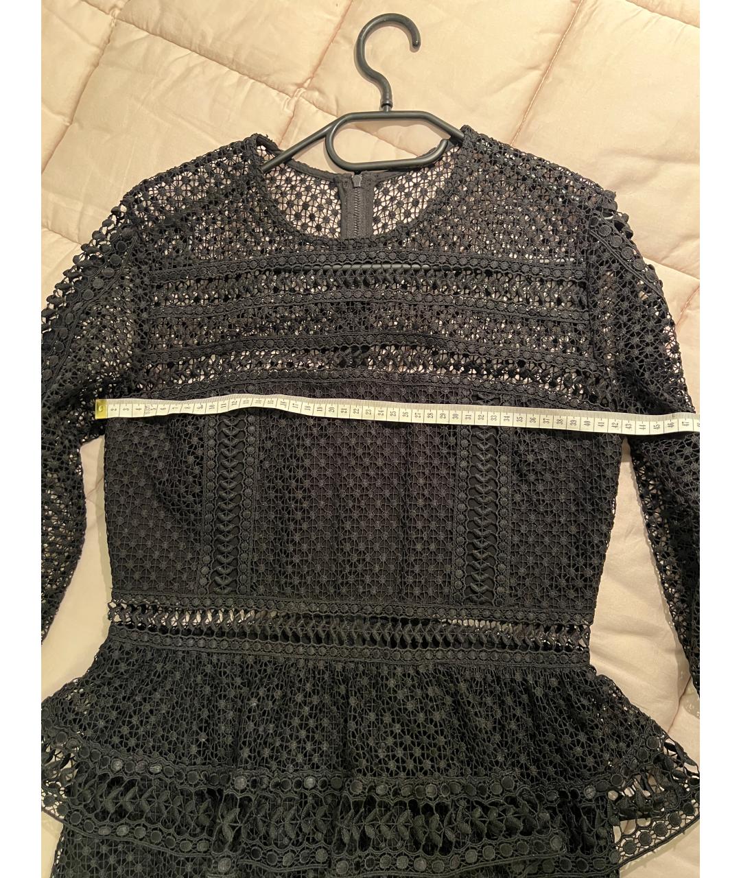 SELF-PORTRAIT Черное полиэстеровое коктейльное платье, фото 7