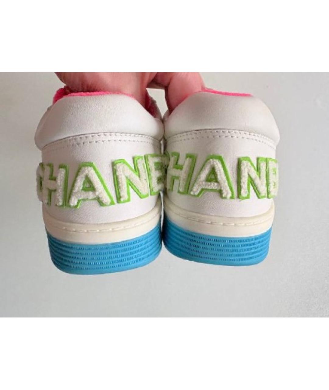 CHANEL Мульти кожаные кеды, фото 4