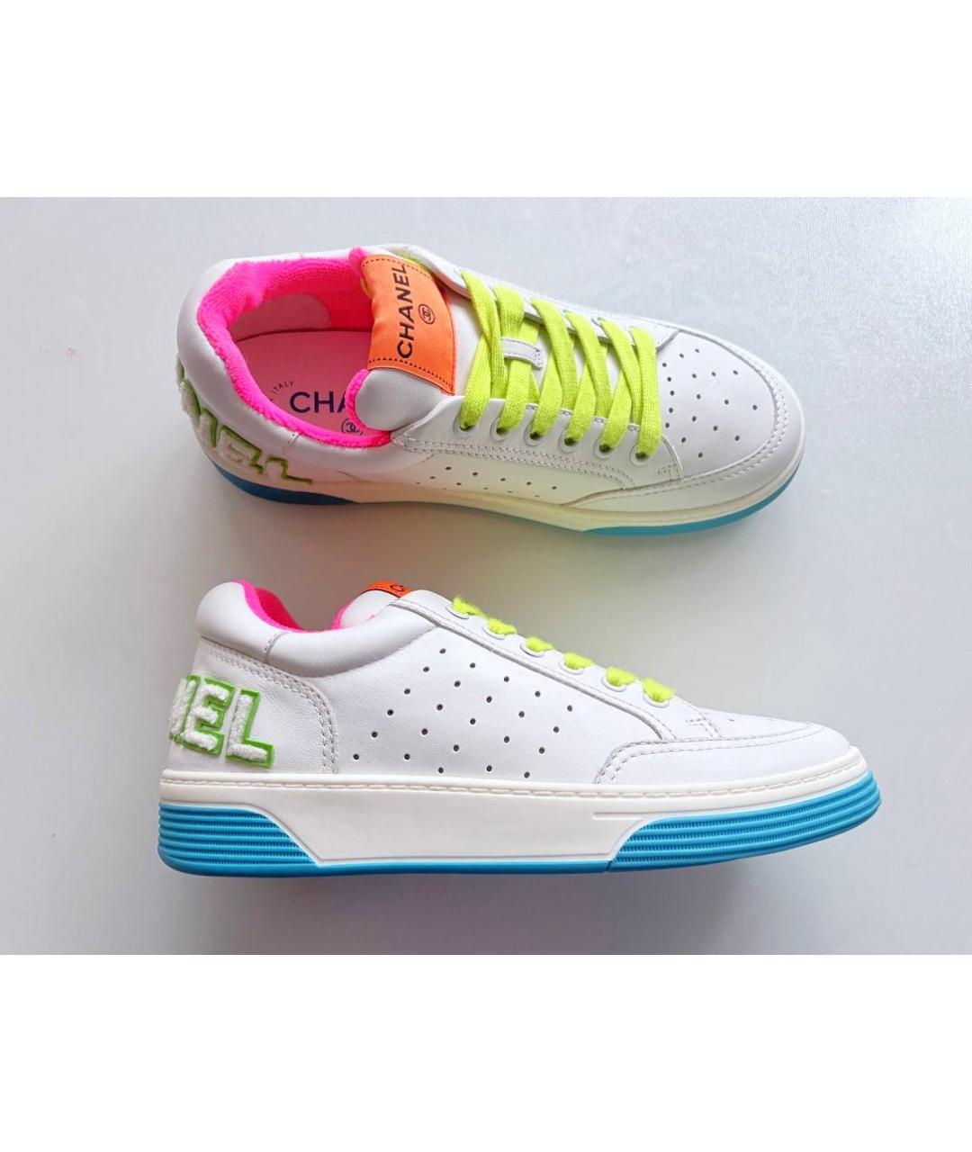 CHANEL Мульти кожаные кеды, фото 3