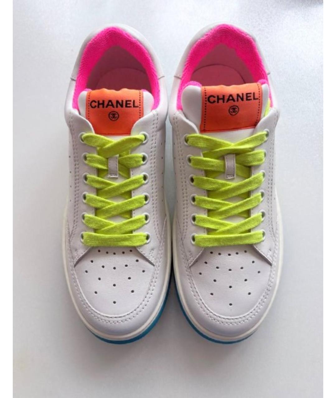 CHANEL Мульти кожаные кеды, фото 2