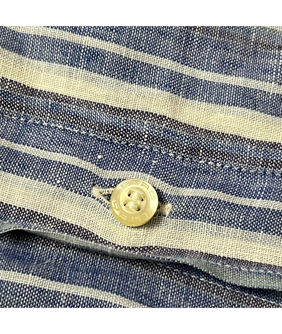 ETRO Голубая льняная кэжуал рубашка, фото 5