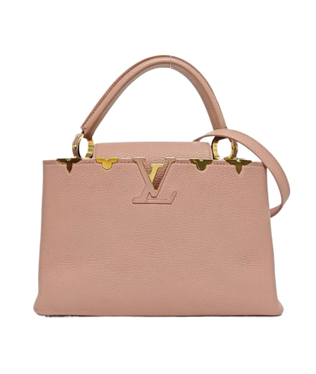 LOUIS VUITTON Розовая кожаная сумка с короткими ручками, фото 1