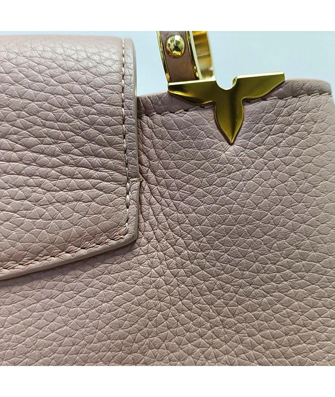 LOUIS VUITTON Розовая кожаная сумка с короткими ручками, фото 6