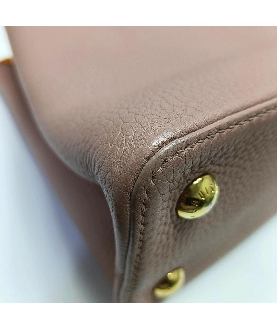 LOUIS VUITTON Розовая кожаная сумка с короткими ручками, фото 7