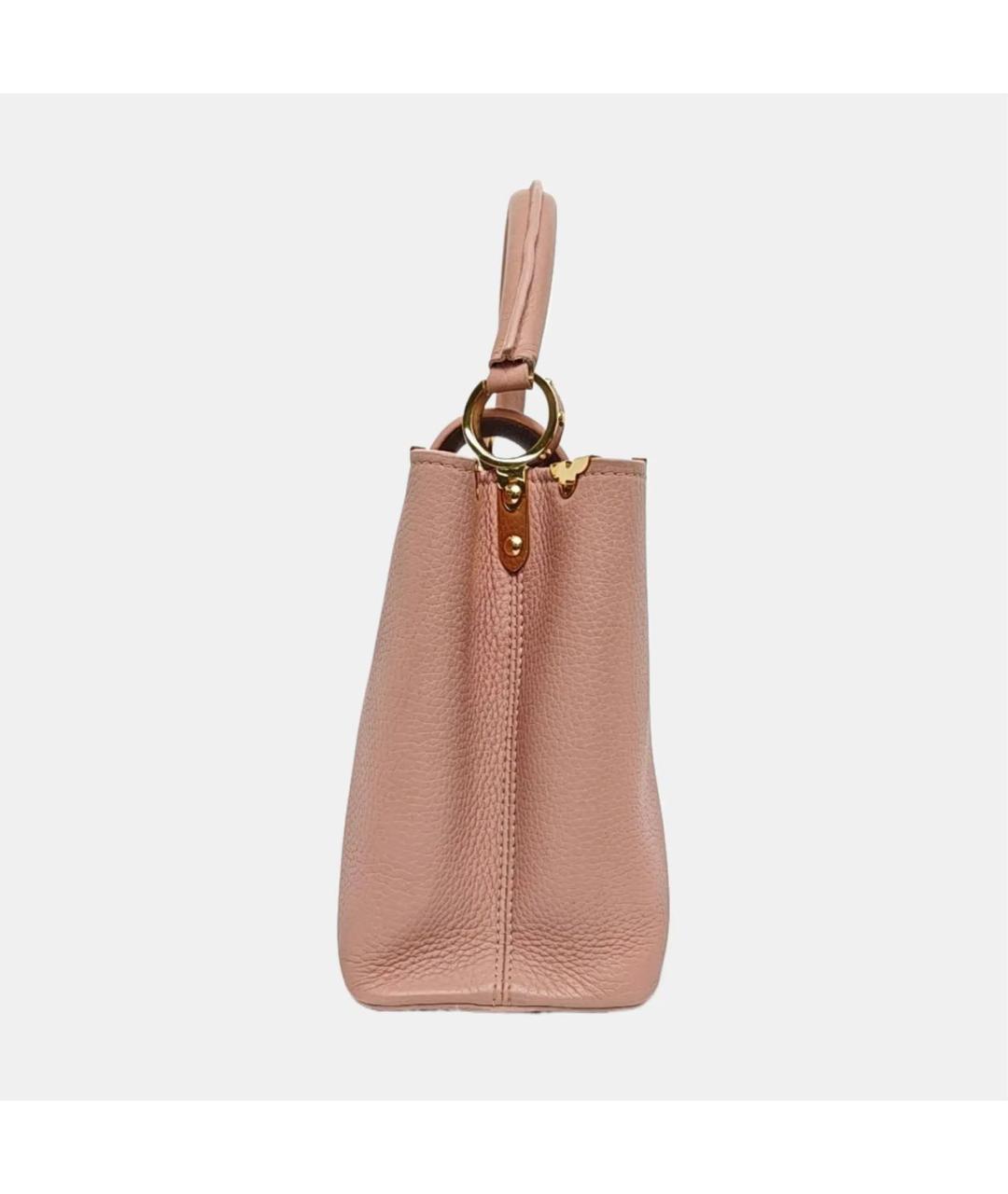 LOUIS VUITTON Розовая кожаная сумка с короткими ручками, фото 3