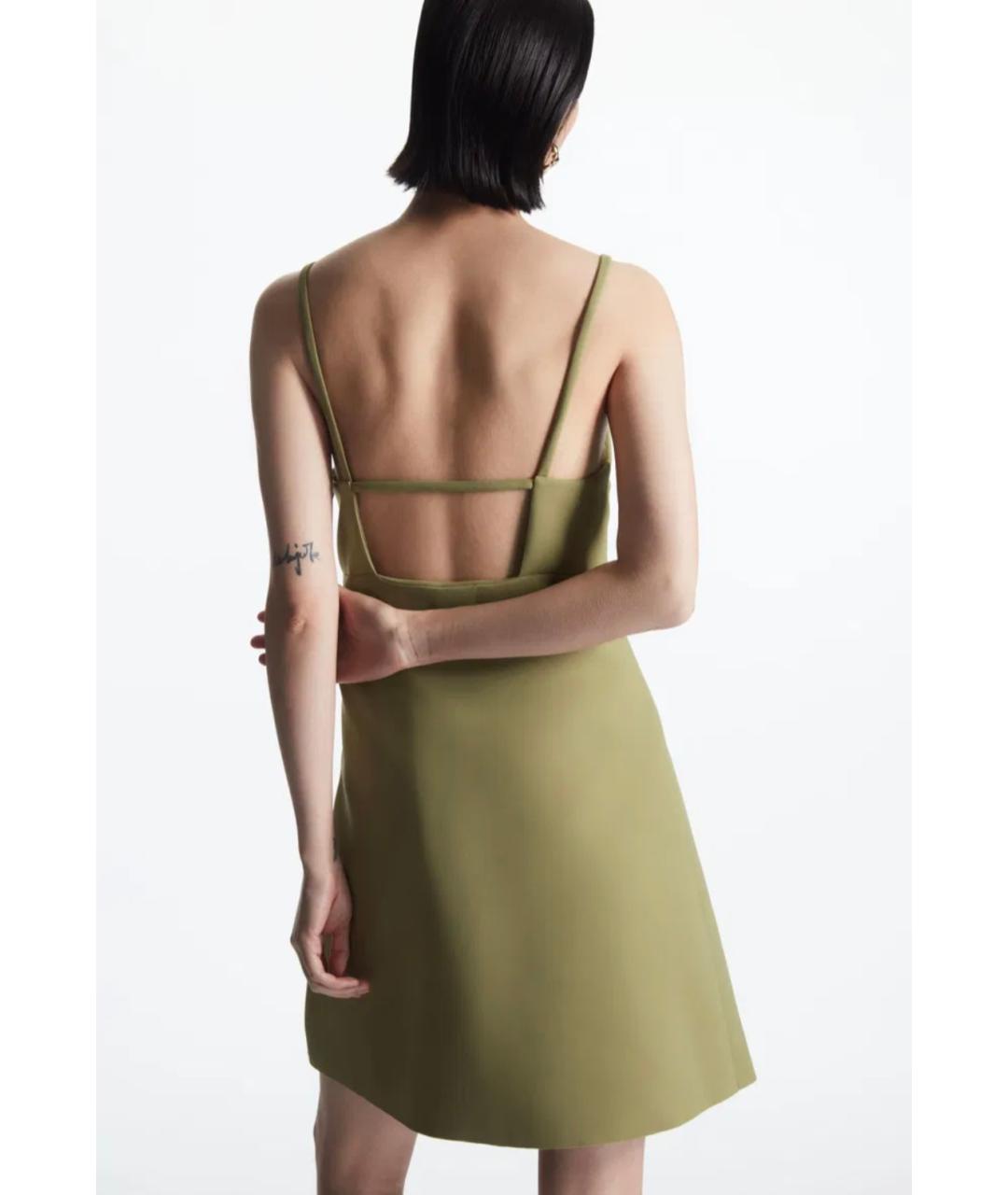 COS Горчичное хлопковое повседневное платье, фото 3