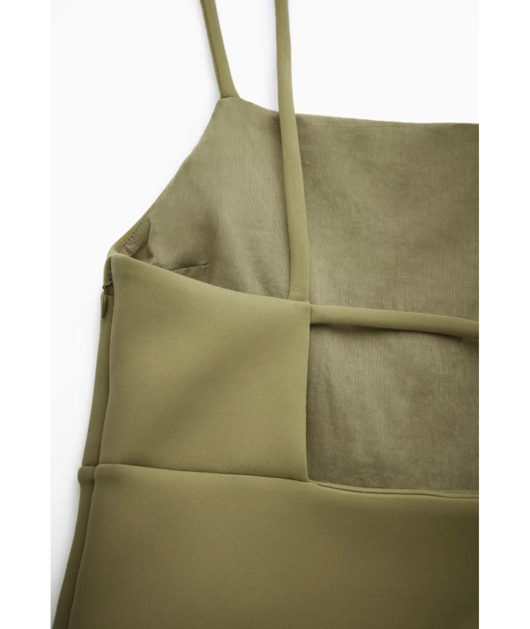 COS Горчичное хлопковое повседневное платье, фото 4