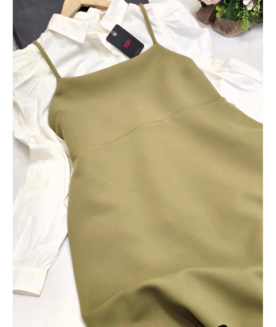 COS Горчичное хлопковое повседневное платье, фото 7