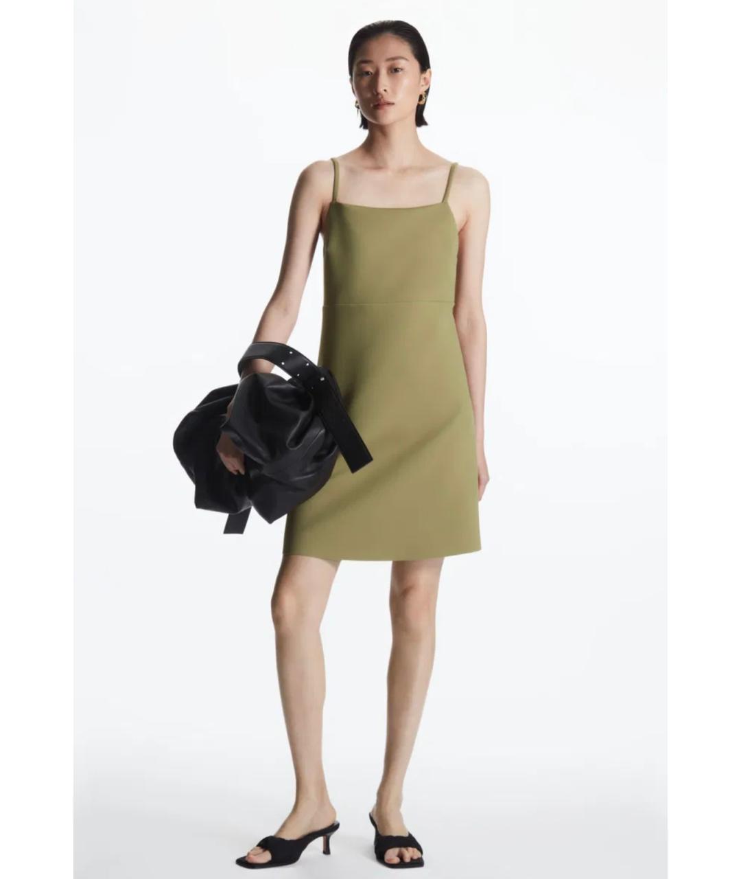 COS Горчичное хлопковое повседневное платье, фото 2