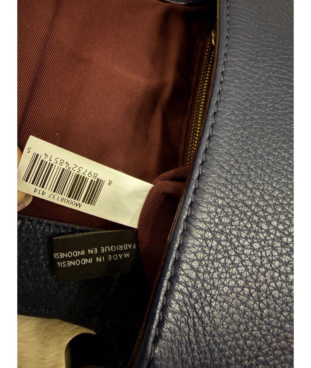 MARC JACOBS Синяя кожаная сумка через плечо, фото 5