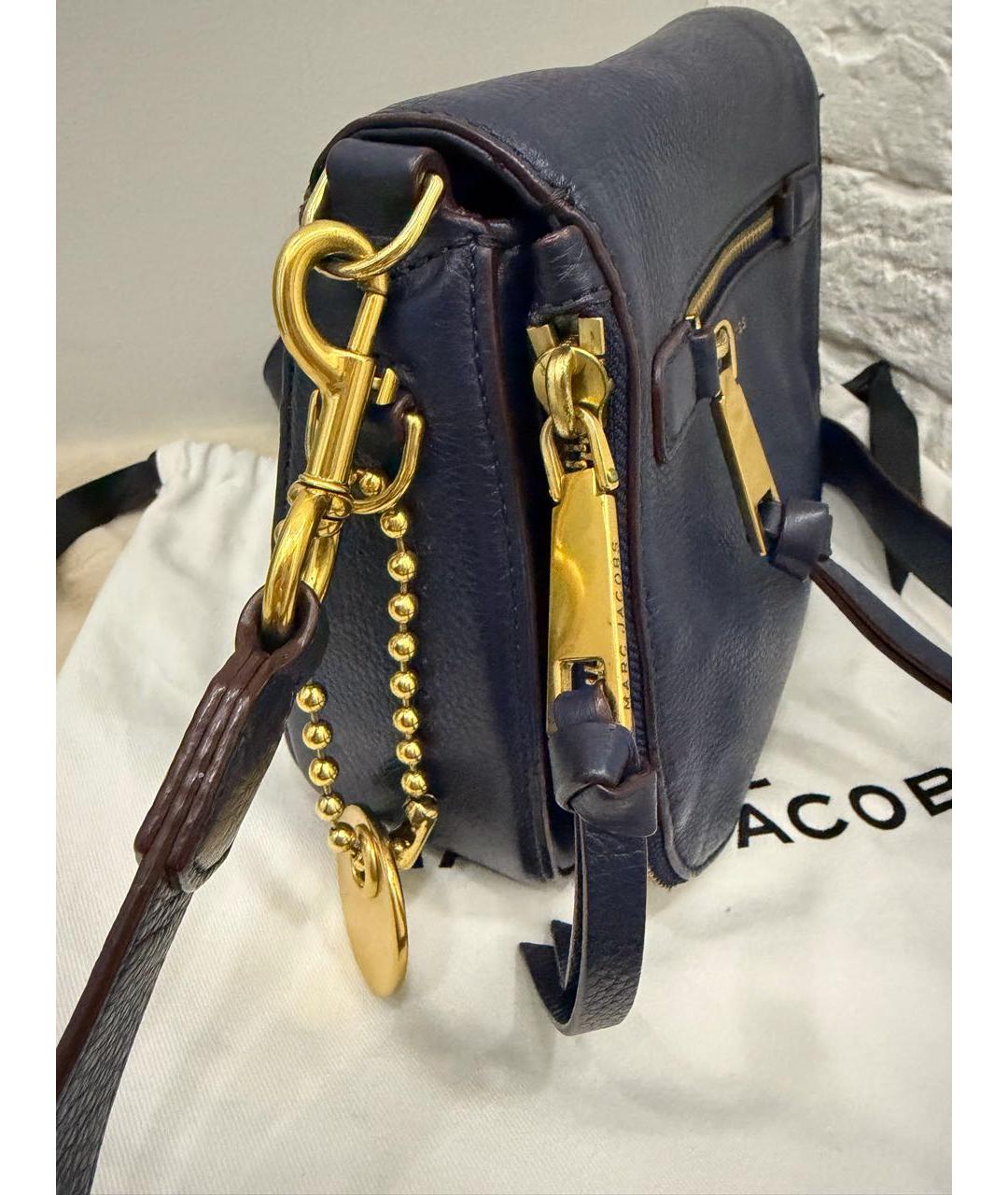 MARC JACOBS Синяя кожаная сумка через плечо, фото 3