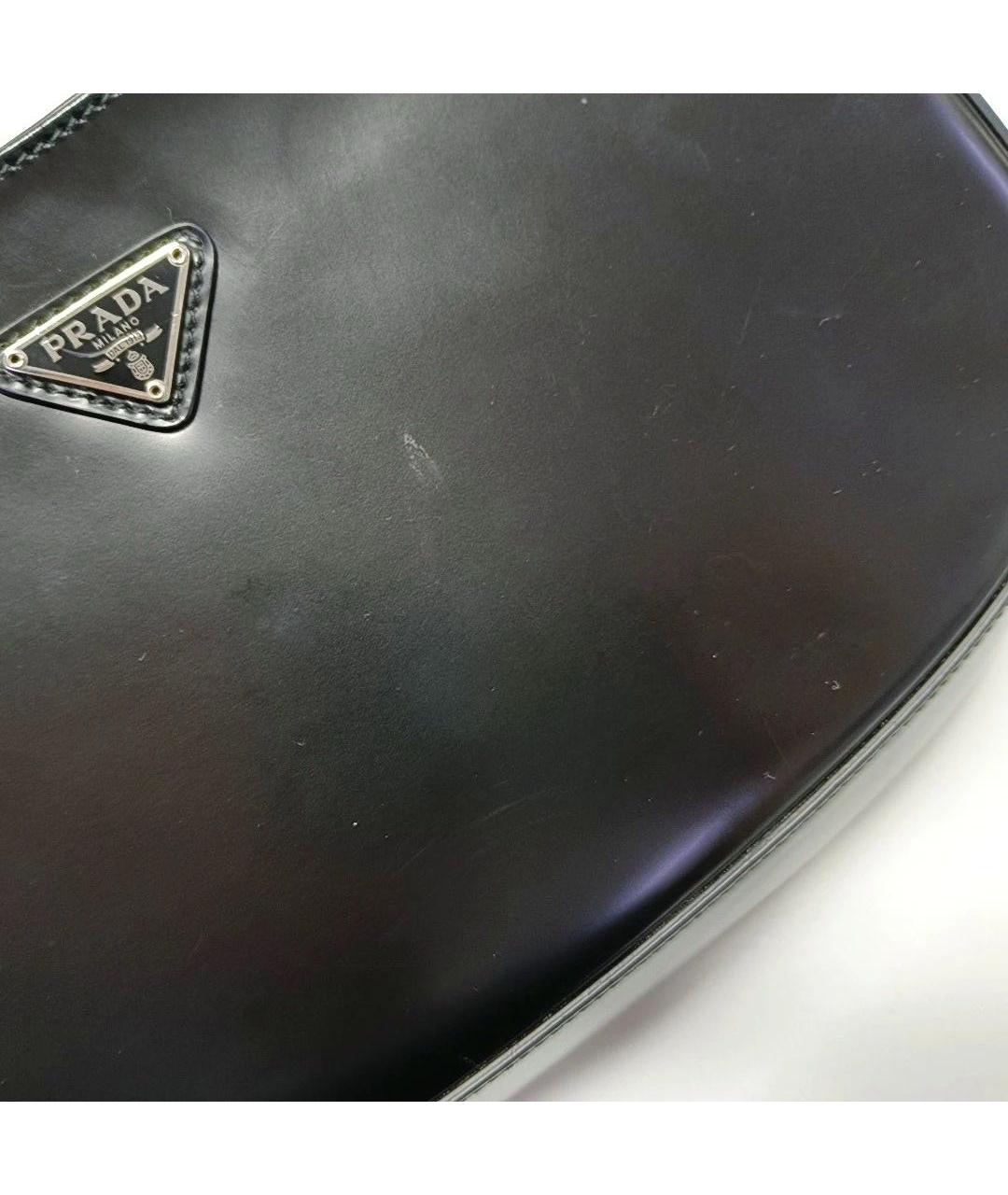 PRADA Черная кожаная сумка с короткими ручками, фото 5