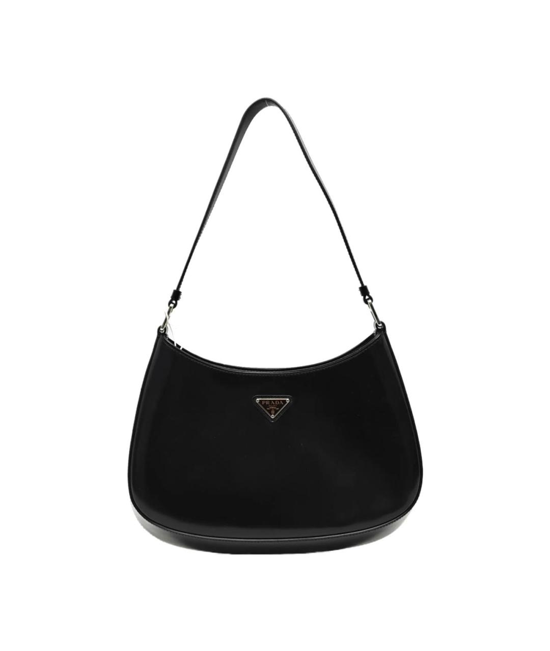 PRADA Черная кожаная сумка с короткими ручками, фото 1