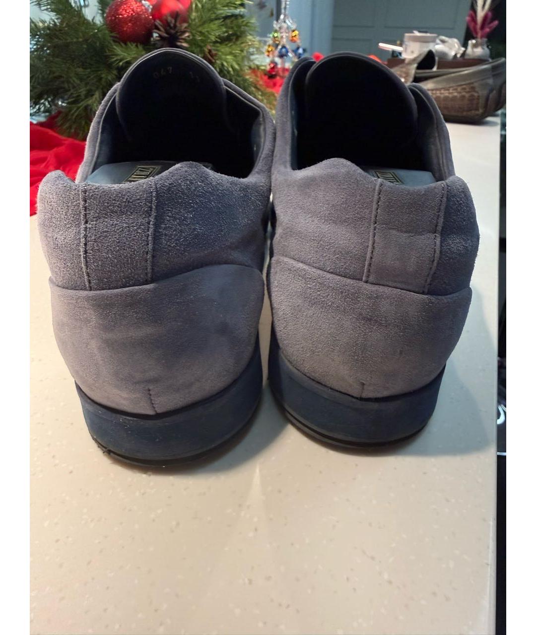 ZILLI Голубые замшевые туфли, фото 4