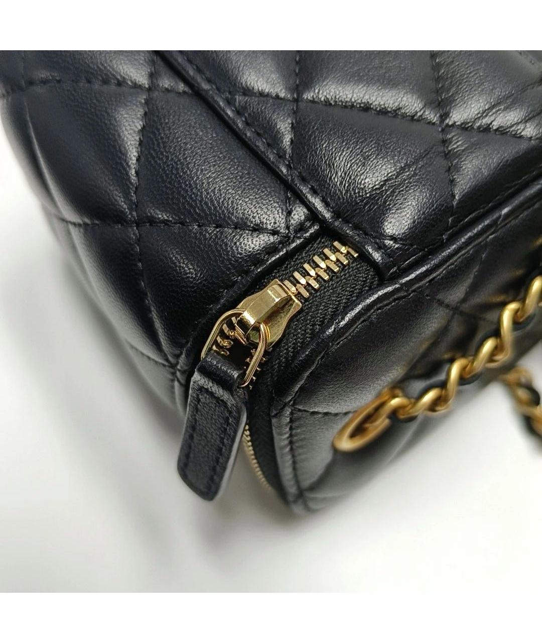 CHANEL Черная кожаная сумка через плечо, фото 8