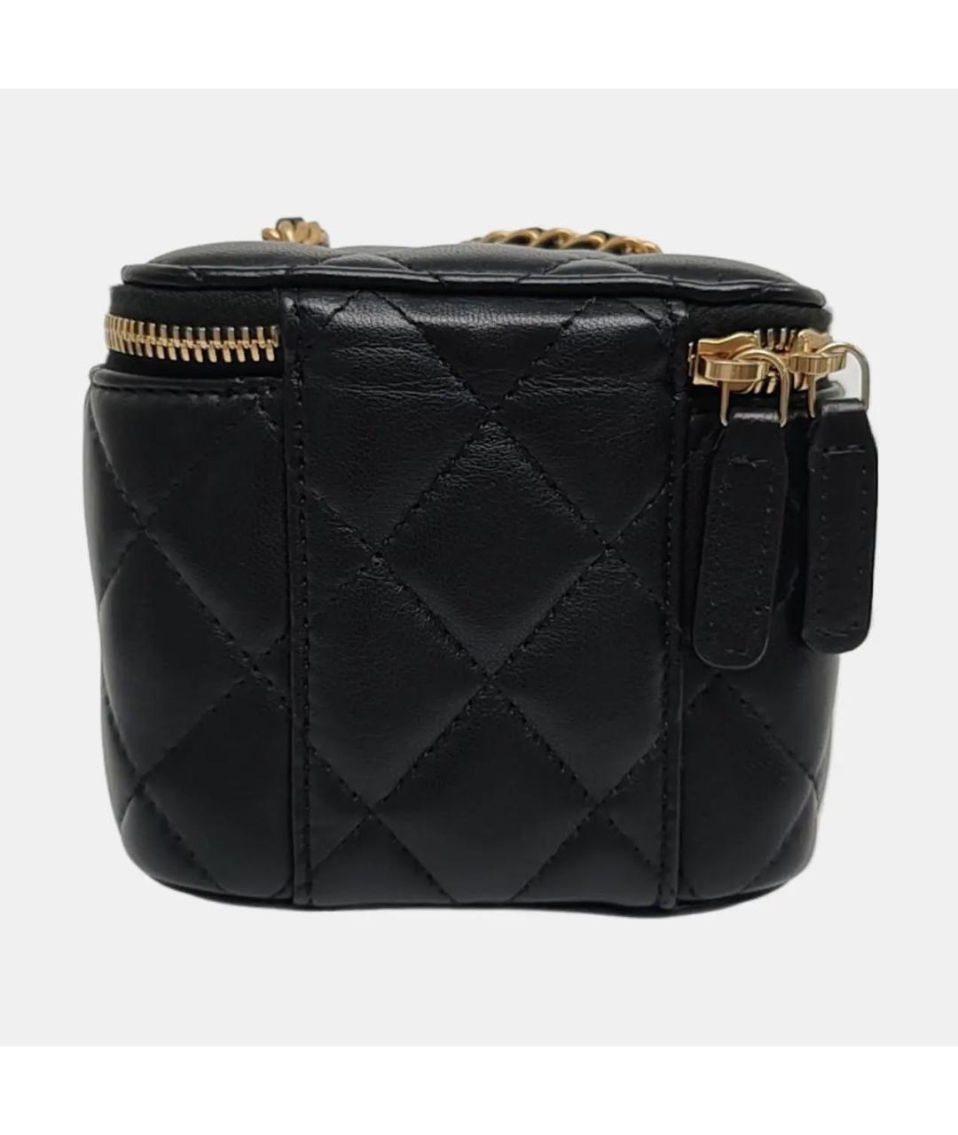 CHANEL Черная кожаная сумка через плечо, фото 4