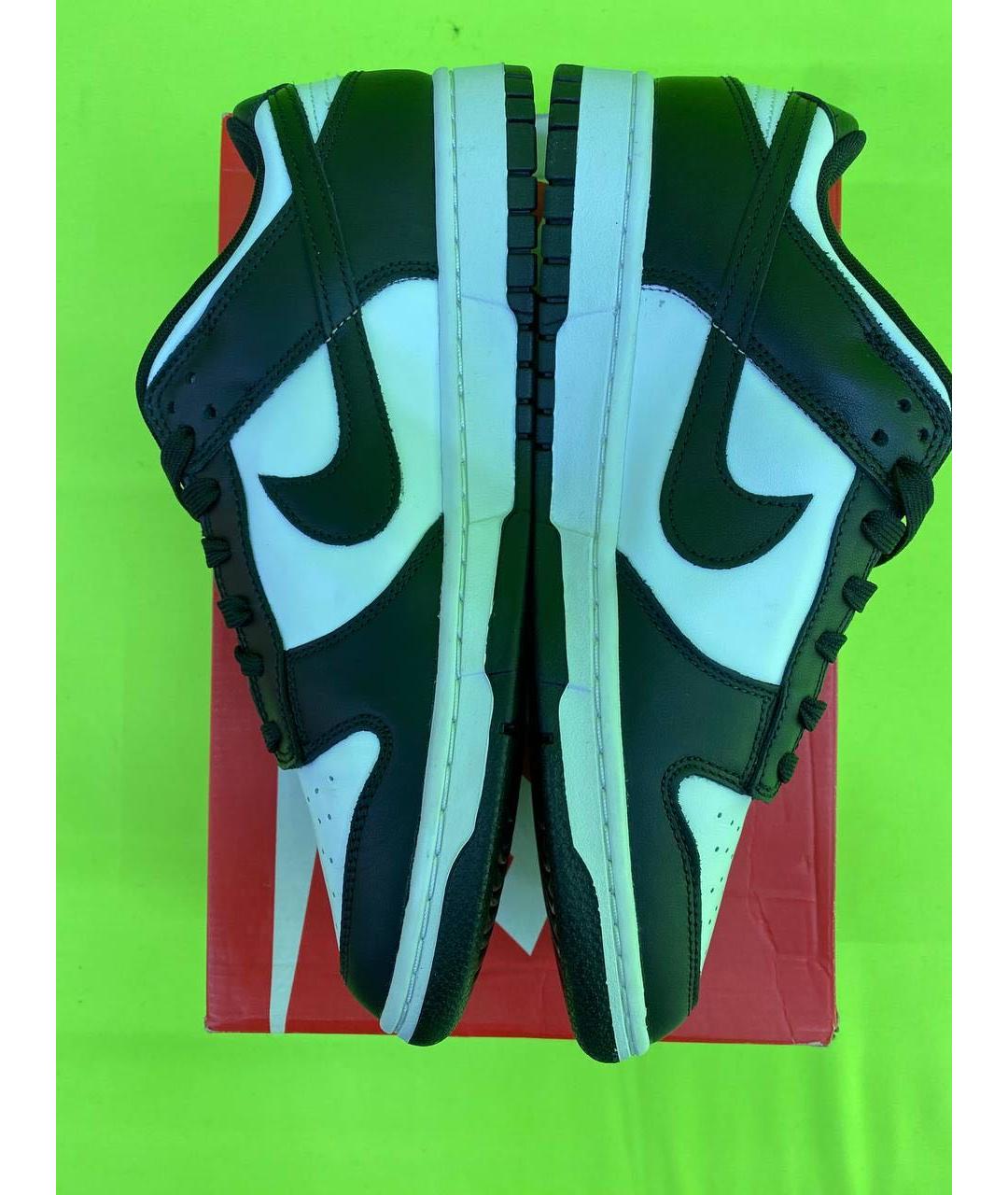 NIKE Черные кожаные низкие кроссовки / кеды, фото 3