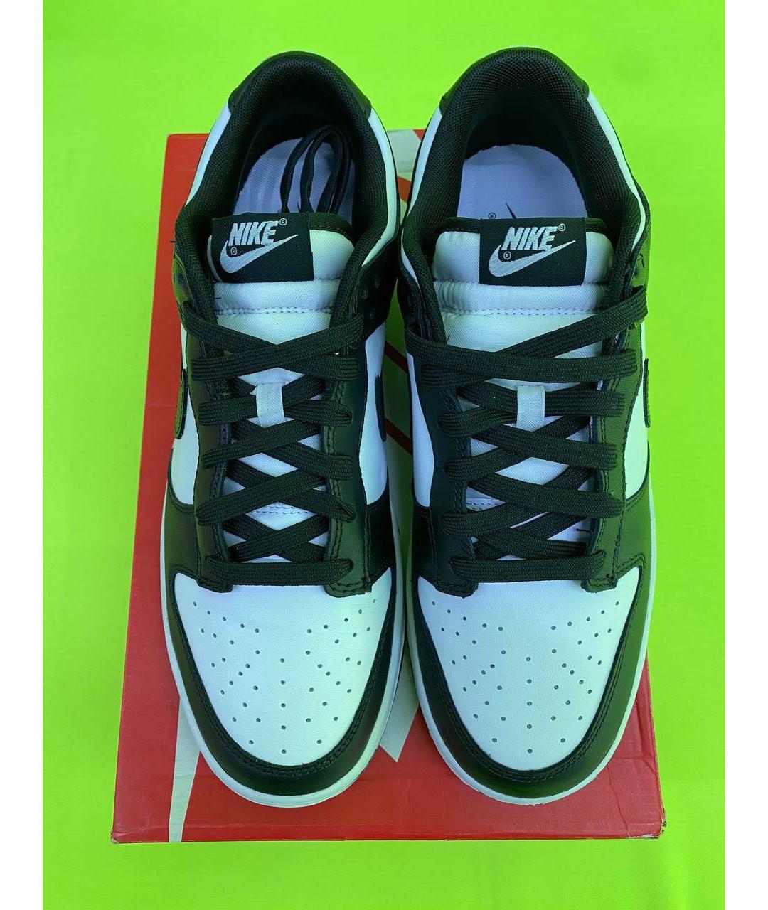 NIKE Черные кожаные низкие кроссовки / кеды, фото 2