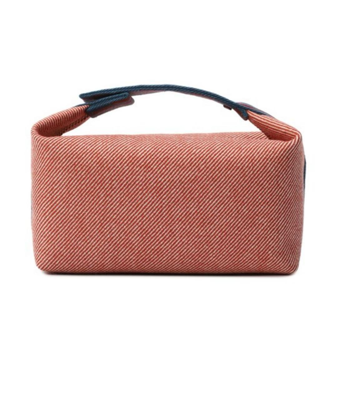 HERMES Красная шерстяная косметичка, фото 2